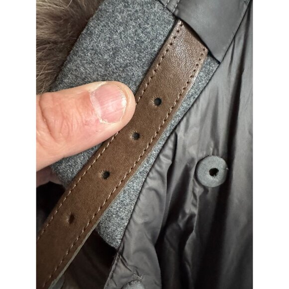 Brunello Cucinelli Dark Grey Down filled Fur Trim Puffer Jacket 42/S - Picture 5 of 9